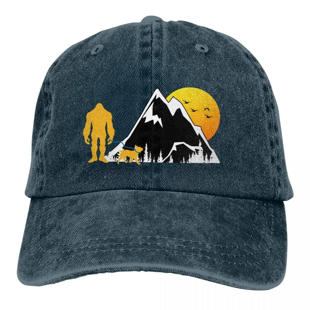 Pure Color Cowboy Hats Walking French Bulldog Women's Hat Sun Visor Baseball Caps Bigfoot Sasquatch Peaked Trucker Dad Hat