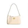 Spring Summer 2022 Zipper Closure Quilted Lambskin Underarm Mini Tote Shoulder Bag Women Bags Cheese-White 87178-136