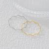 2023 Ultra-Thin Wave Titanium Ring with 18K Gold Plating - Trendy & Minimalistic Design