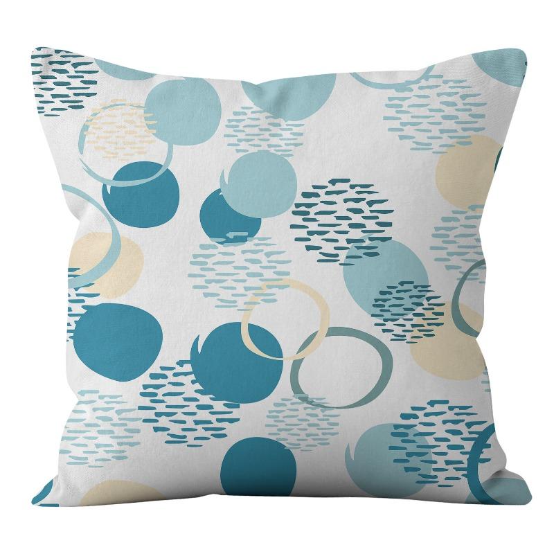 

Дом Океанский Синий Цифровая Печать Подушка для Дивана Линия Подушка для Поясницы Наволочка 45*45cm