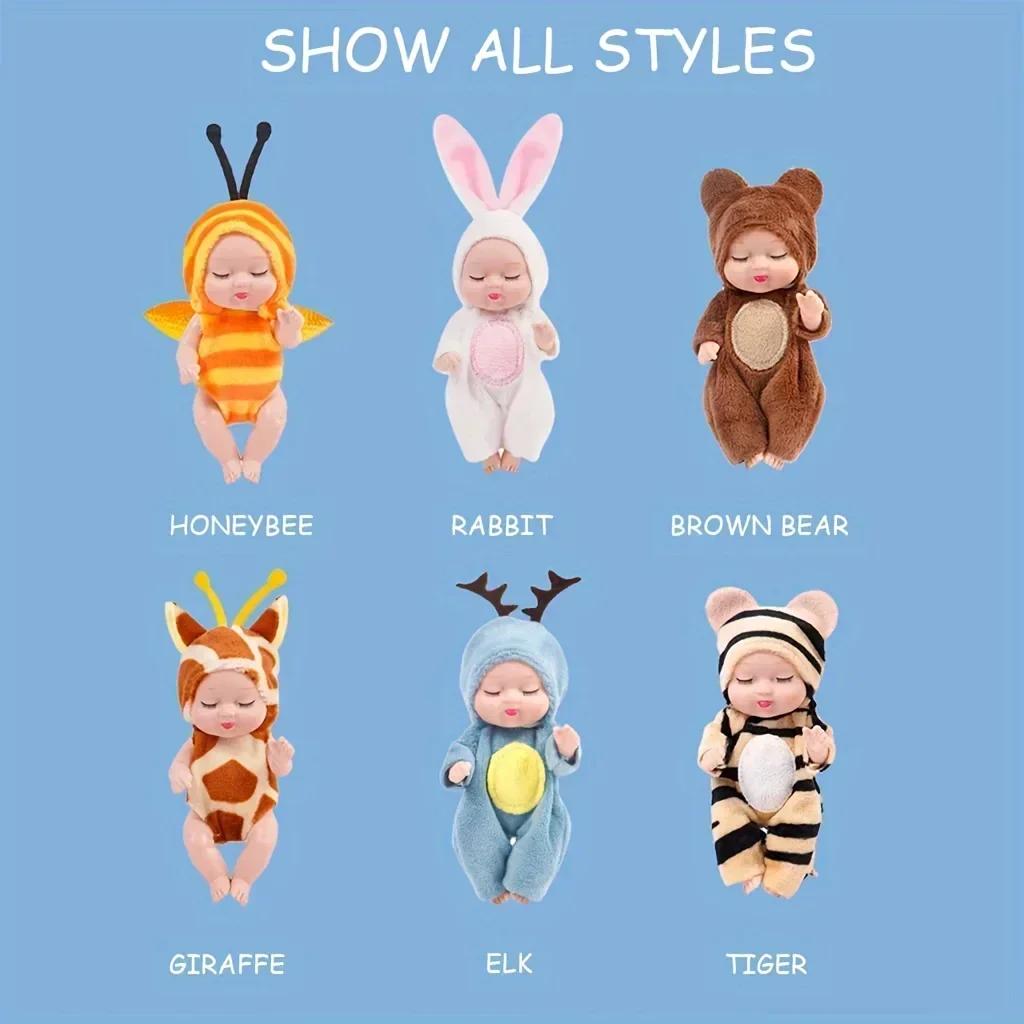 6pcs/set Baby Dolls, Pajama Fairy Baby Dolls Toy Figures Princess Doll Gift  Cute Animal Baby Doll - The Perfect Birthday