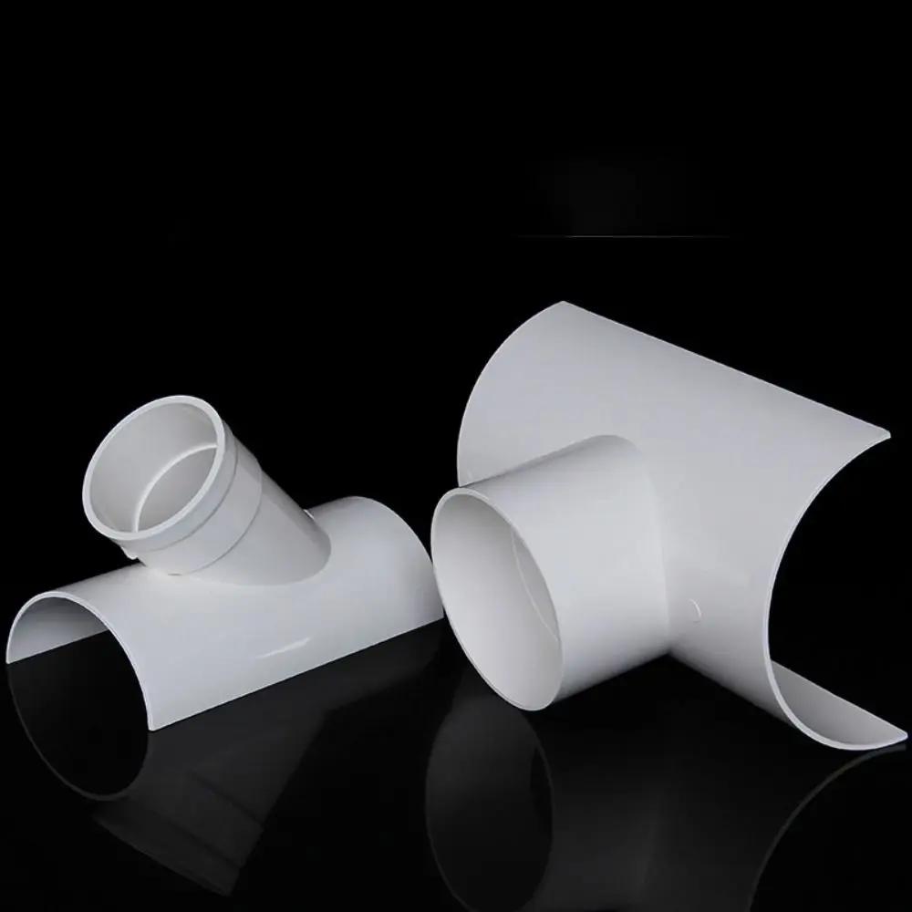 New PVC Tube Repair Patch Open Tee White Drain Pipe Repair Fittings 50 75 110 Tube Connectors Home