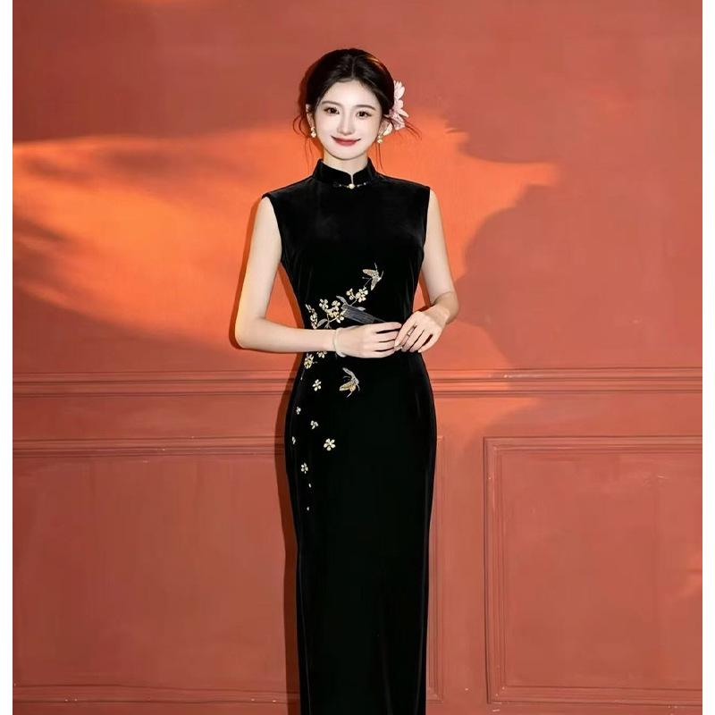 Cheongsam 1011 new Chinese-style modified dignified and elegant model catwalk performance clothes high-end atmospheric high-grade dresses