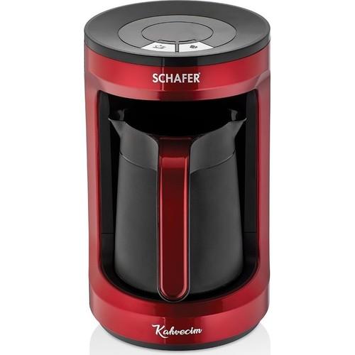 Schafer Kahvecim Automatic Turkish Coffee Machine - Red