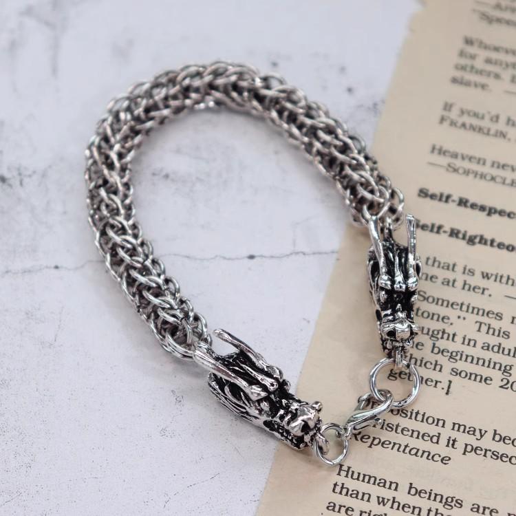 ins retro cold wind titanium steel bracelet men and women trendy and domineering metal bracelet simple hip-hop accessories