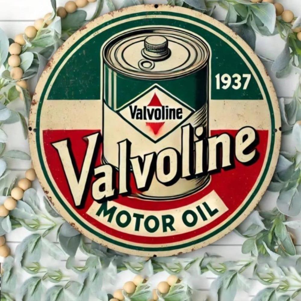 Vintage Motor Oil Sign Metal Wall Art Retro Garage Decor Aluminum Plaque