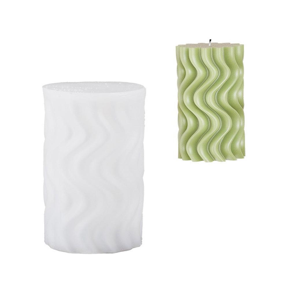 Flexible Silicone Mold Cylinder Shaped Wax Candle Molds Scented Aromatherapy Making Mould Handmade Ornament Mould