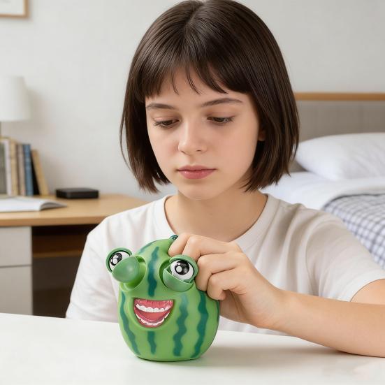 1/2/3 Stück Popping Eye Wassermelone Quetschspielzeug Angst Stressabbau Wassermelone Kneten Sensorisches Spielzeug Weicher Stressball Cartoon Frucht Fidget