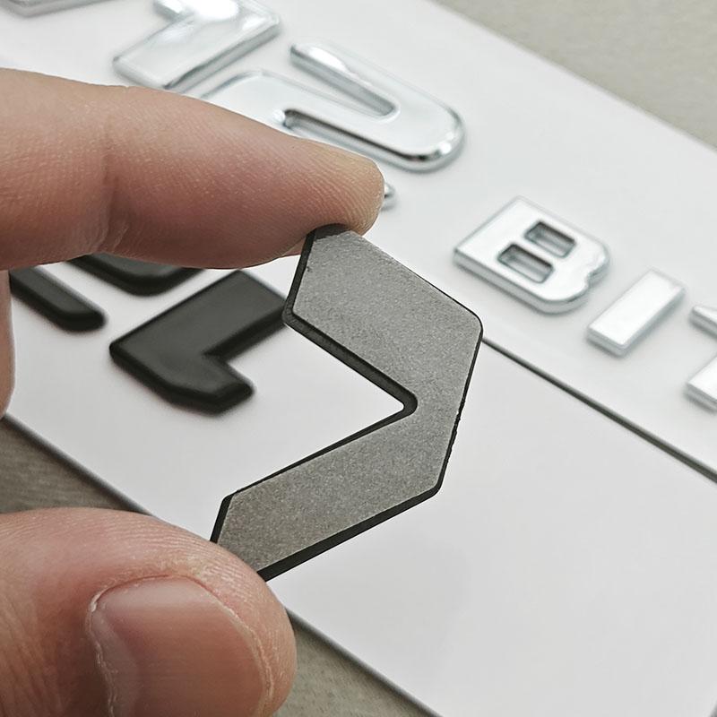 Emblem Adhesive 3D ABS Black Chrome with Letters for Car Side Bumpers V12 BITURBO Logo for G63 G65 Auto Accessories