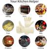 Heat Resistant Oven Gloves, Heat Resistant Up to 500C, Barbecue Gloves for BBQ, Grilling, Baking, Fireplace, Welding Gloves