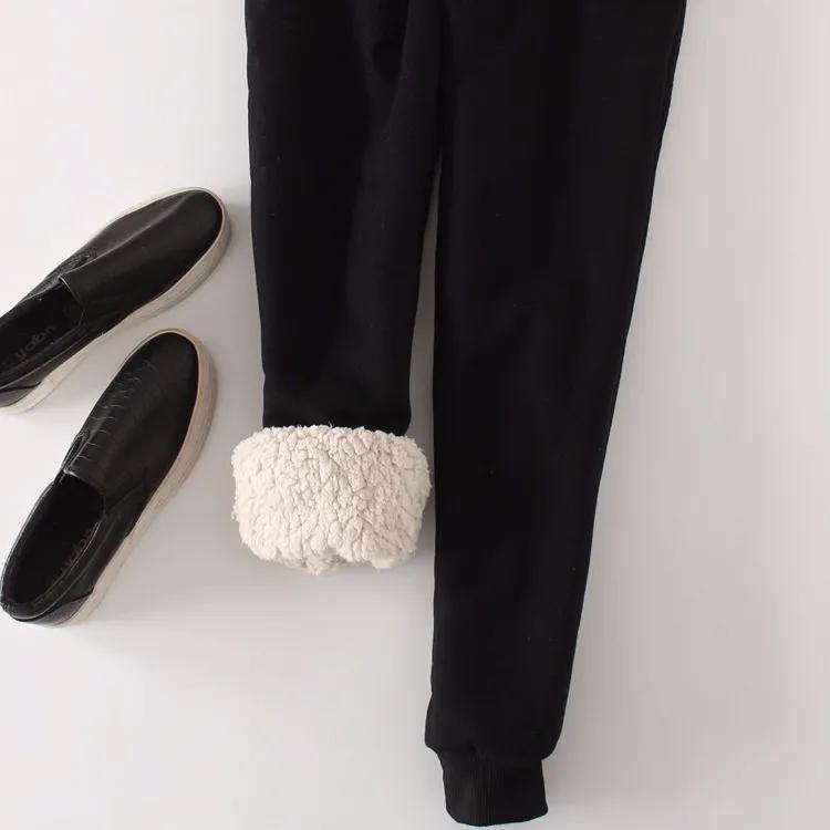 Women's Winter Fleece-Lined Thickened Slim-Fit Athletic Pants Casual Loose-Fit Harem-Style Long Pant