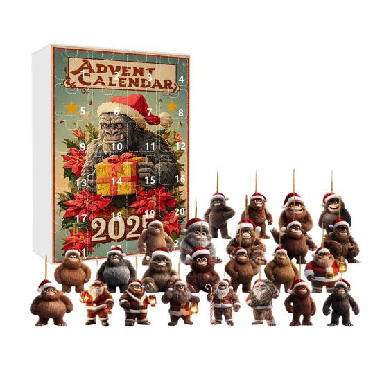 

Адвент-календарь 24-дневный обратный отсчет украшение на тему человека-обезьяны семейный рождественский адвент-календарь фестиваль подвесной I