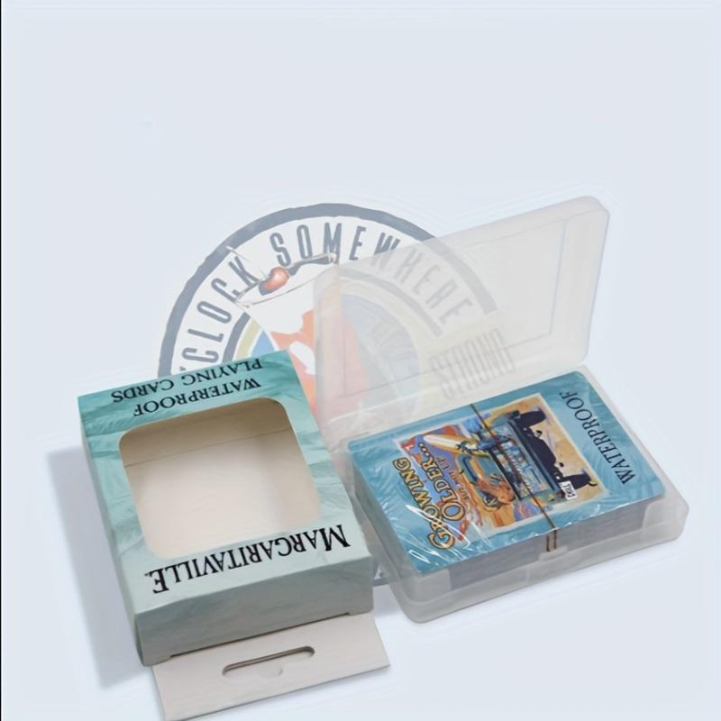 1Pc, a deck of playing cards and a box of chip sets, plastic PVC playing cards, waterproof and wear-resistant cards with plastic boxes