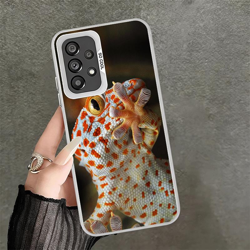Lizards Geckos Cute Pet Shockproof Phone Case for Samsung A17 A16 A15 A14 A37 A57 A36 A56 A26 A35 A55 A25 A34 A54 A24 A13 A23 A3