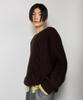 DUSTYWHITE Brown Fine Wool Cable Knit Sweater