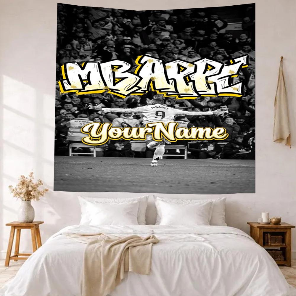 Mbappe Personalizowany Dekoracja Ścienna z Twoim Imieniem Gobelin Sztuka Na Pamięć o Zwierzęciu Urodziny Weselne Tło Imprezy Rodzinny Prezent