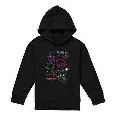 Childrens/Kids Groot Flowers Sketch Pull Over Hoodie