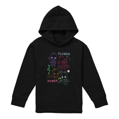Guardians Of The Galaxy Childrens/Kids Groot Flowers Sketch Pull Over Hoodie