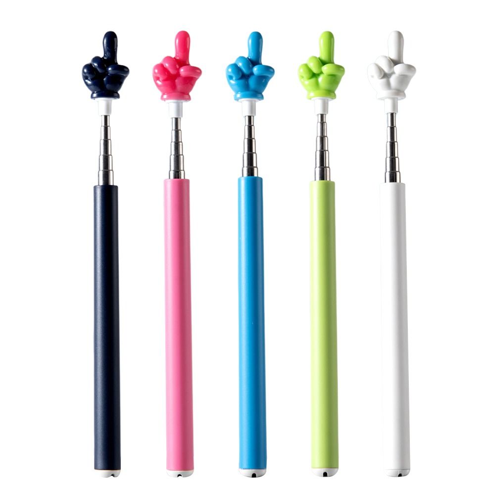Stainless Steel Teaching Pointer Finger Design Writable Finger Reading Sticks Telescopic Rod Whiteboard Hand Pointer Students