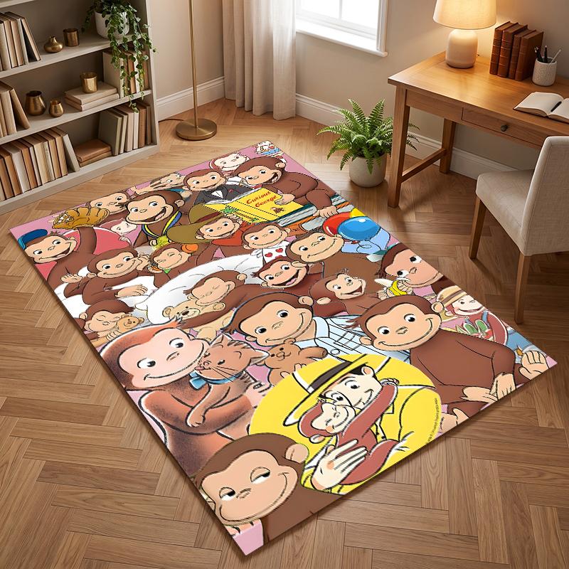 Curious George (1) Office Carpets Suitable for Living Rooms Bedrooms Offices and Kitchens a Gift for Modern Home Decor