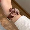 18/20/22mm Polka Dot Bow Nylon Watch Strap with Magnetic Clasp Replacement Band for Women Compatible with Huawei, Samsung Garmin Xiaomi Smart Watch