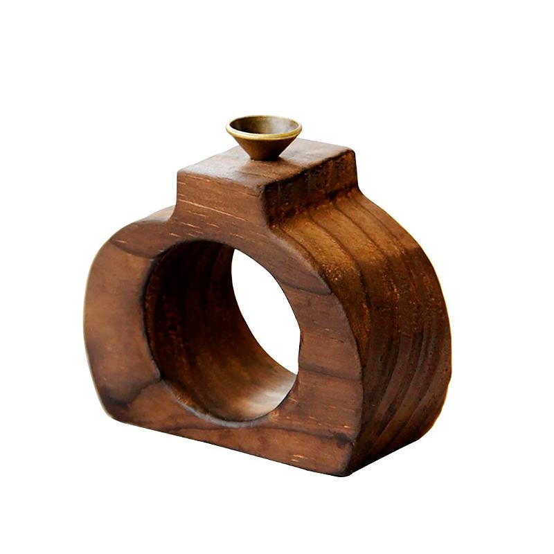 

1pc Wooden Stable Backflow Creative Home Decor Practical Incense Burner Cone Holder Desktop Censer