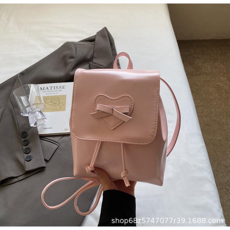 Korean bow shoulder bag women's bag 2025 new trendy fashion backpack cute handbag shoulder bag school bag