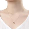 925 Silver Gold Plated Double Square Necklace