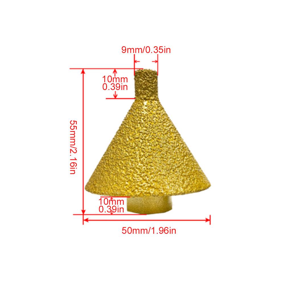 38/50 mm Diamant-Abschrägungsfasenbit M10/M14 Diamant-Lochfasenbit zum Polieren von Porzellan-Marmorlöchern