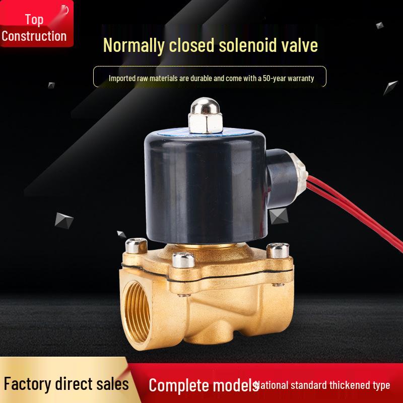 Top Jian AC220V Solenoid Valve, 1-Inch/4-Point Water & Air Control, 24V Electronic Switch