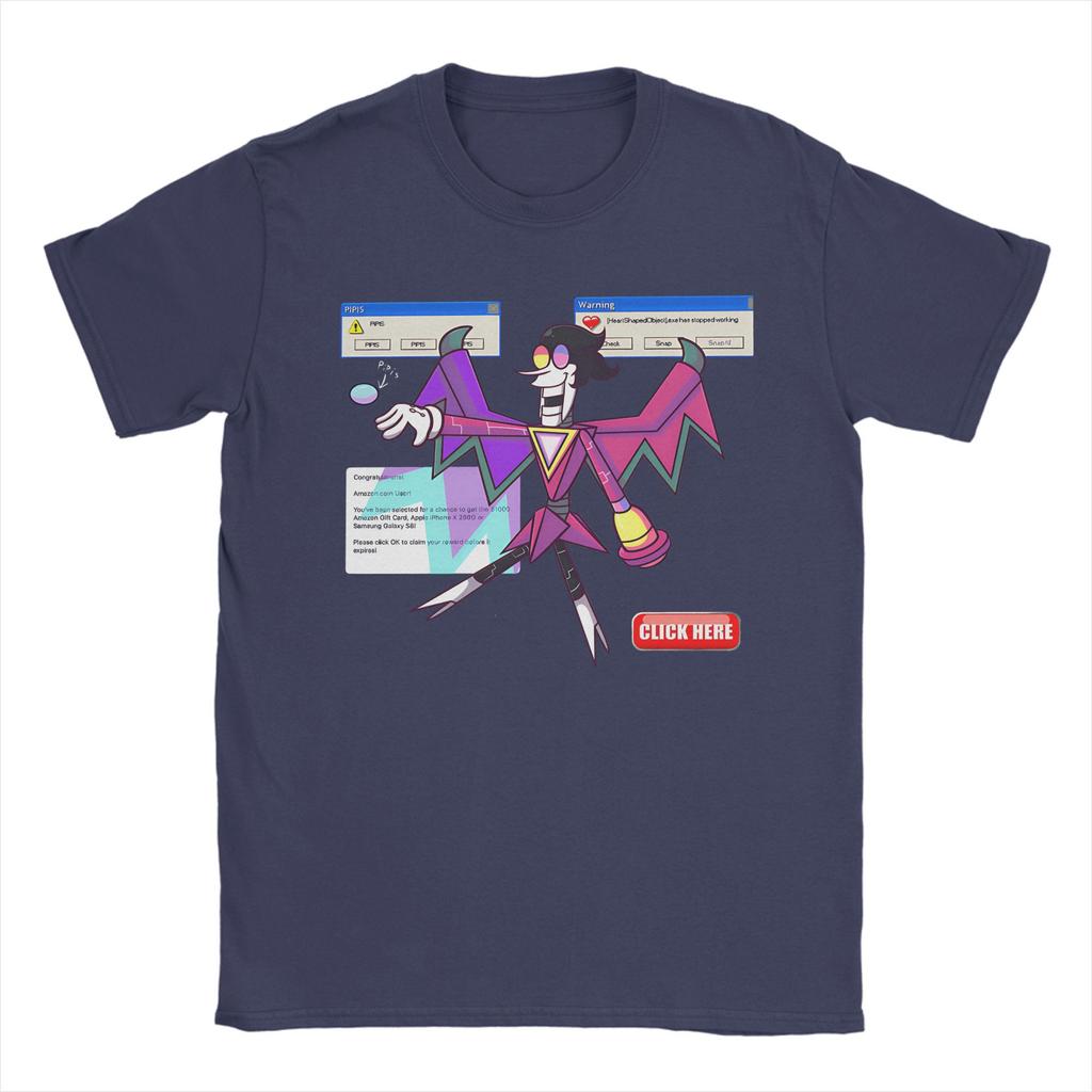 Vintage T-shirt Deltarune Spamtom Neo Bomulls T-shirts Mode T-shirt för Män Sommar Y2K Basic Casual Kortärmade T-shirts
