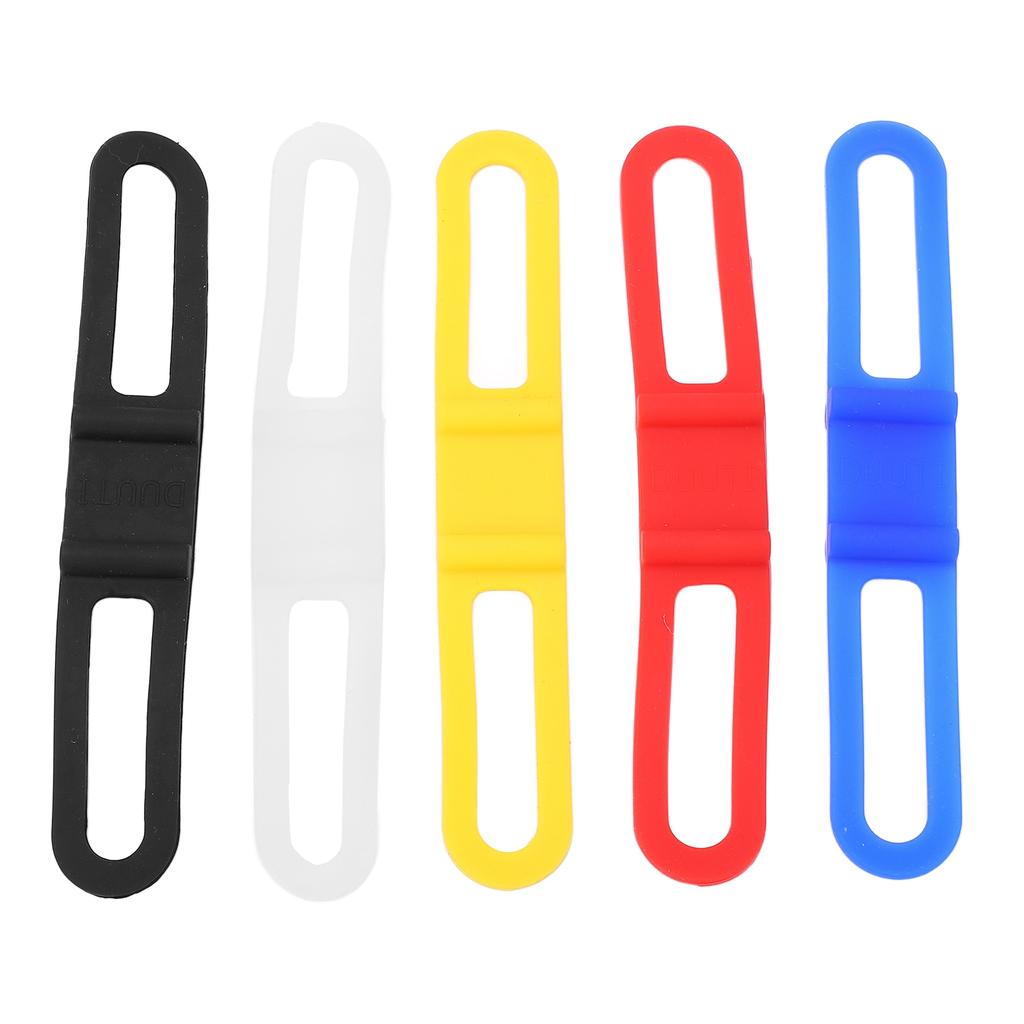 DUUTI 5pcs Bike Silicone Band Multipurpose Cycling Fixed Straps Flashlight Mount Holder for Mountain Bike