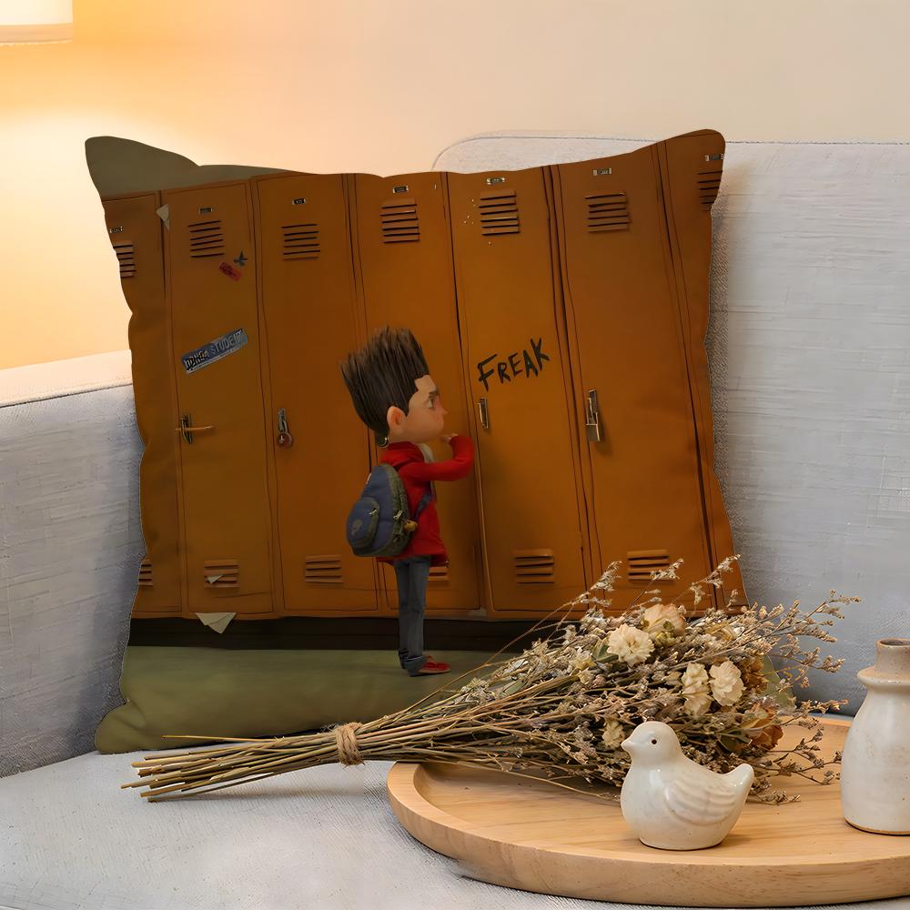 Cushion Cover Linen SkinFriendly Soft Decorative Case For Sofa Home Decor Anime PParaNorman Pillow Cover