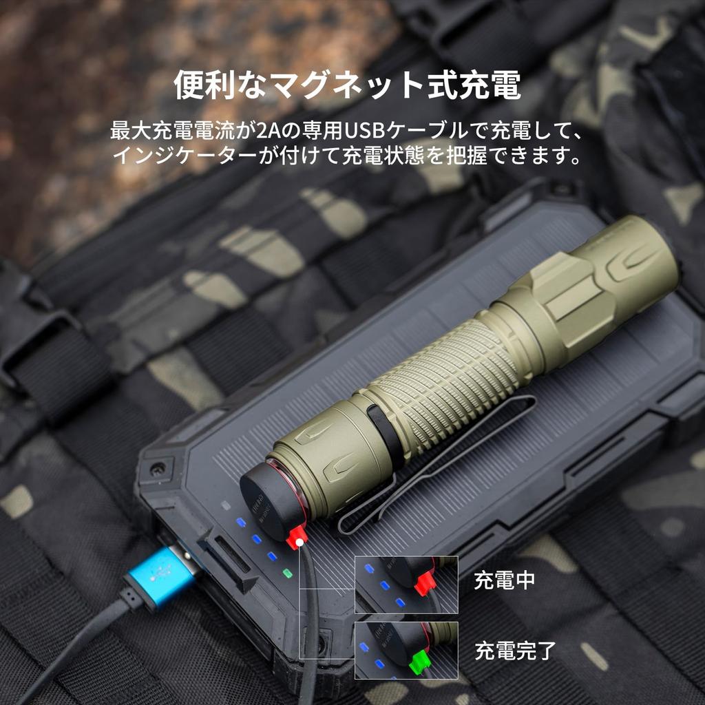 OLIGHT Warrior Ultra Tactical Powerful Outdoor 2500 IPX8 Handheld Emergency High OAL PSE Certified Flashlight, Light, Lumens, Rechargeable,