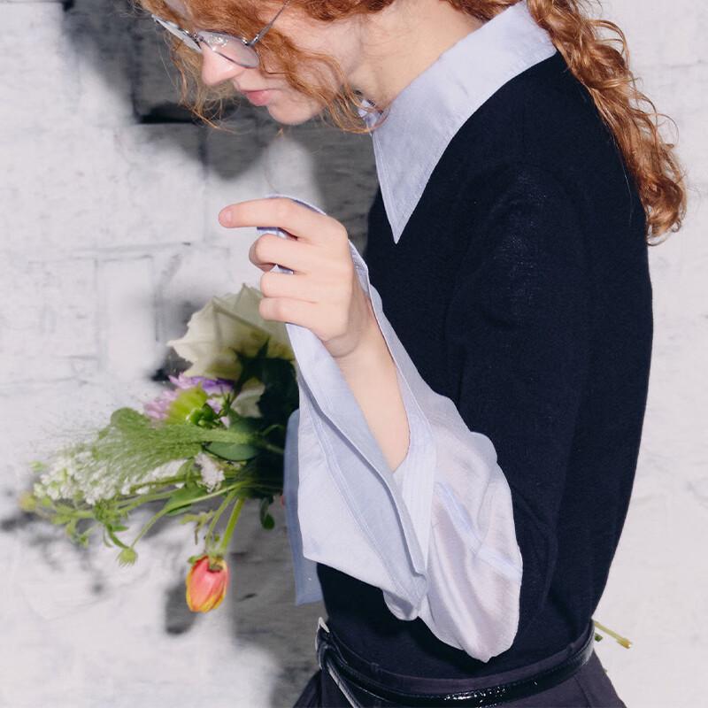 GREEN BELT Women's 3/4 Sleeve Knit Mid-Length Top