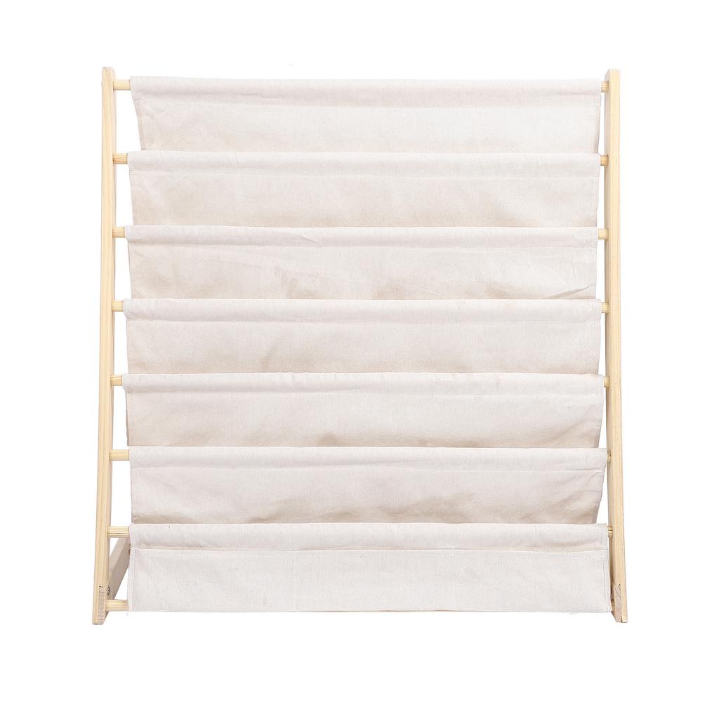 Ayakta Çocuk Kitaplığı Ahşap Bebek Okuma Rafı Saklama Rafı Basit Kitaplık Mobilya