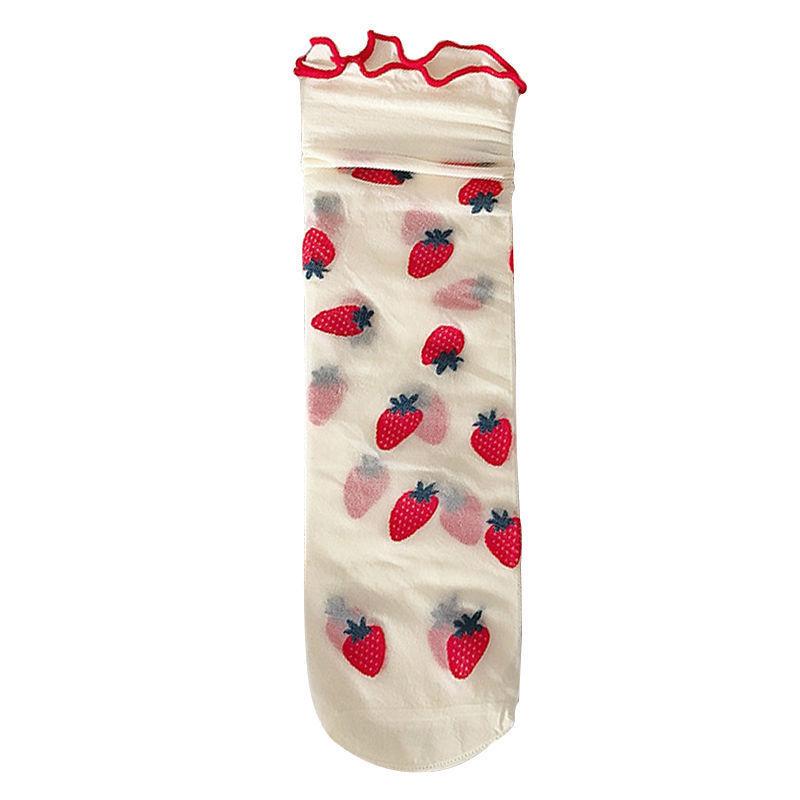 Breathable Mesh Ventilated Mid-Calf Socks – Ins Trendy Lace Trim for Women, Summer Thin Layered Casual Hosiery