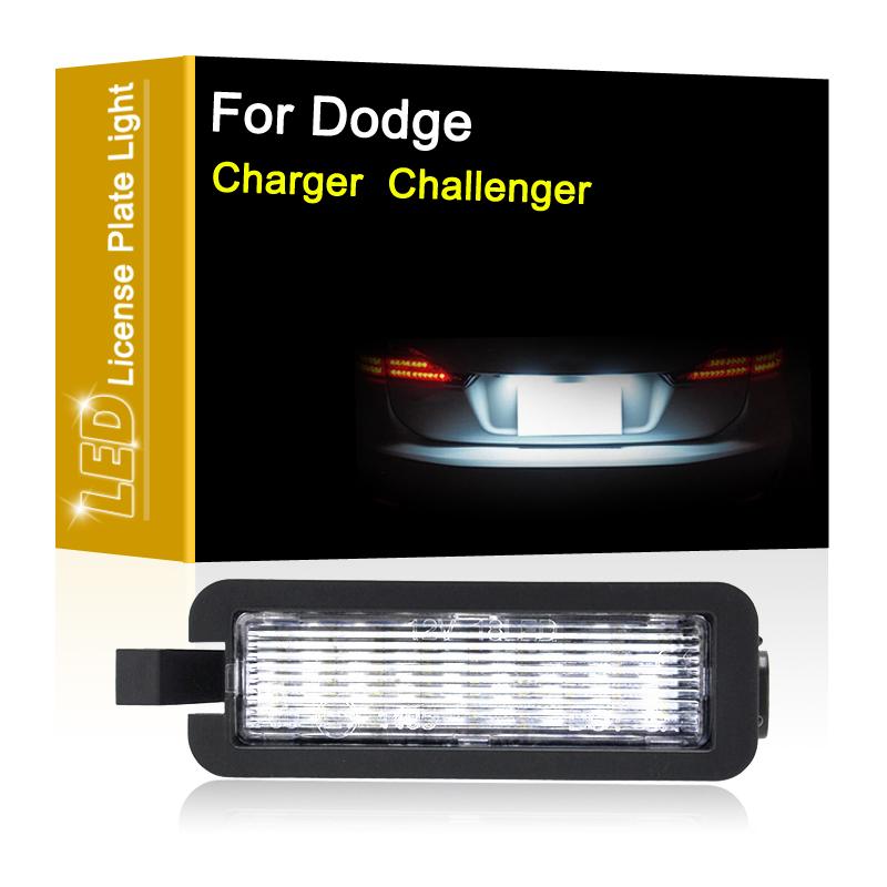 12V LED Number Plate Lamp For Dodge Charger Challenger 2015 2016 2017 2018 2019 2020 White License Plate Light Assembly