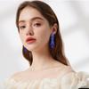 Tassel earrings light luxury temperament long leaf earrings crystal earrings