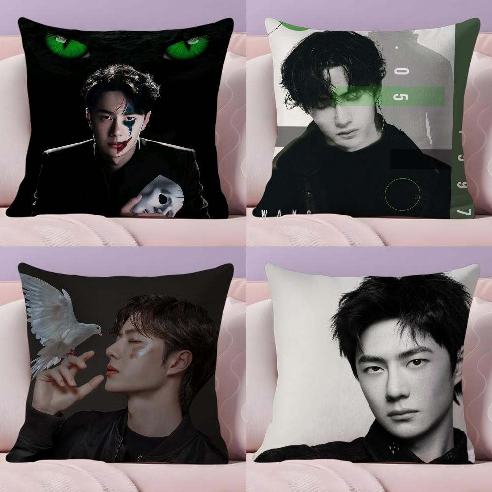WWang Yibo Cushion Cover Soft Plush Throw Pillow Cushion CoverDoubleSided Printed Pillow Case for Sofa Home Decor