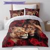 Cartoon Pattern Bedding Quilt Set Quilt Cover Pillowcase Home Decoration Birthday Gift (1 * Duvet Cover + 2 * Pillowcase, Without Core)
