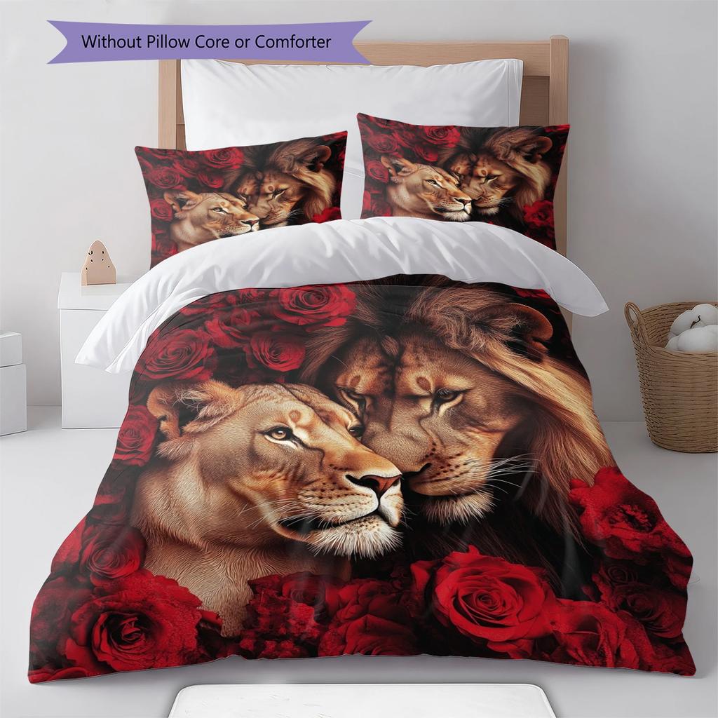 Cartoon Pattern Bedding Quilt Set Quilt Cover Pillowcase Home Decoration Birthday Gift (1 * Duvet Cover + 2 * Pillowcase, Without Core)