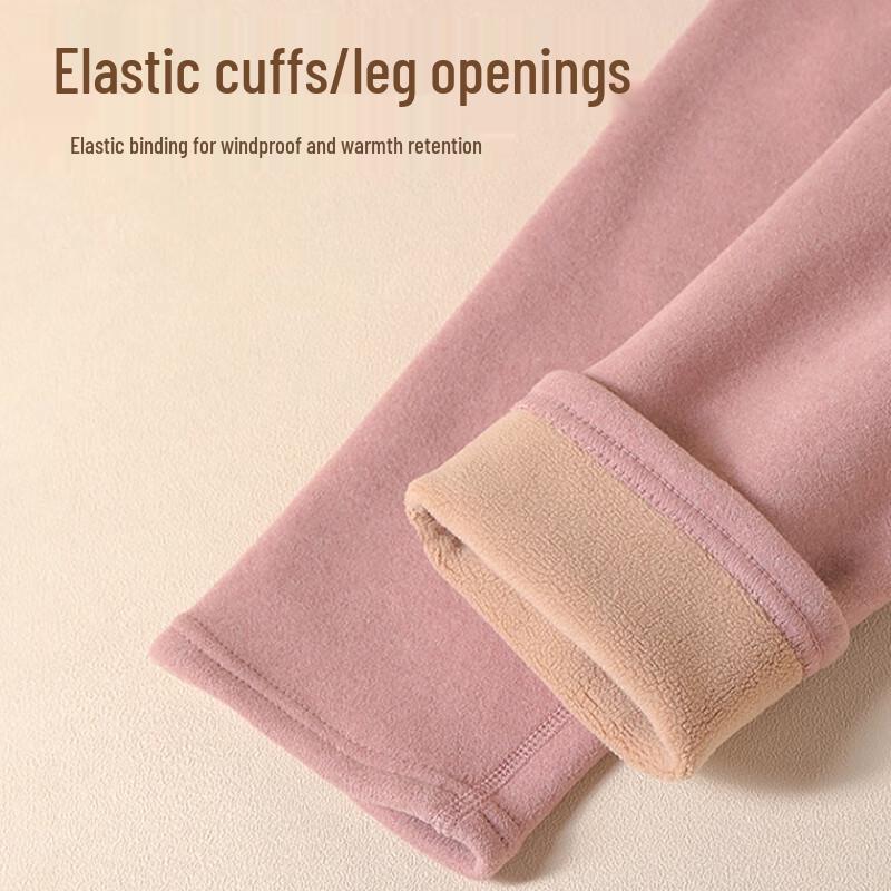 Langsha Women's Lamb Fleece Thermal Leggings