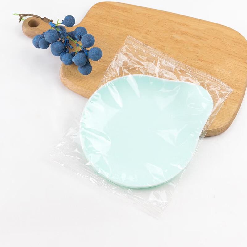 Lantuan Disposable Green Plastic Plates with Handle