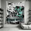 Name Benutzerdefinierte Anime Miku Wandteppich Ästhetischer Wandbehang Bedruckter Stoffdecke Dekorative Wandteppiche für Schlafzimmer Wohnzimmer Heimdekoration