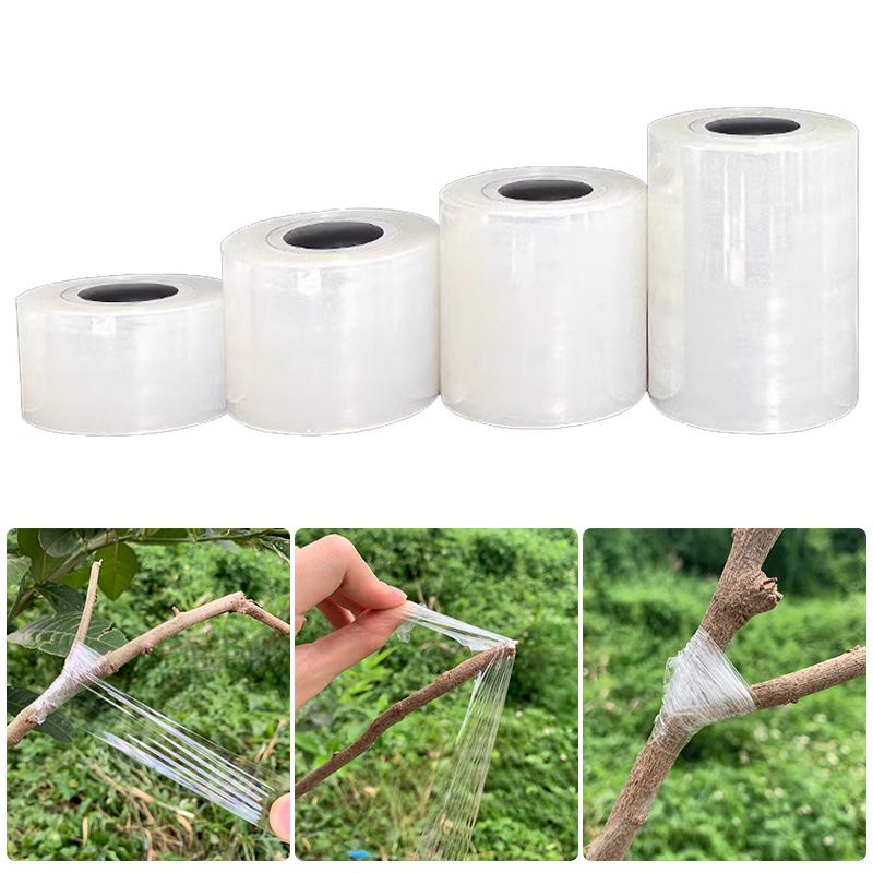 200M PE Grafting Tape Film Self-adhesive Garden Tree Plants Seedlings Vine Grafting Tape Stretchable Film 6/8/10/12cm Width