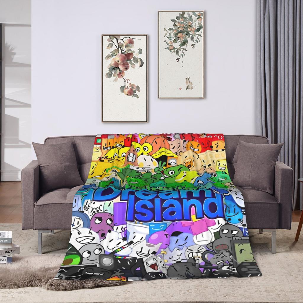 BFDI Inanimate Insanity Blankets Fleece Summer  Portable Warm Throw Blankets for Sofa Office Bedding Throws