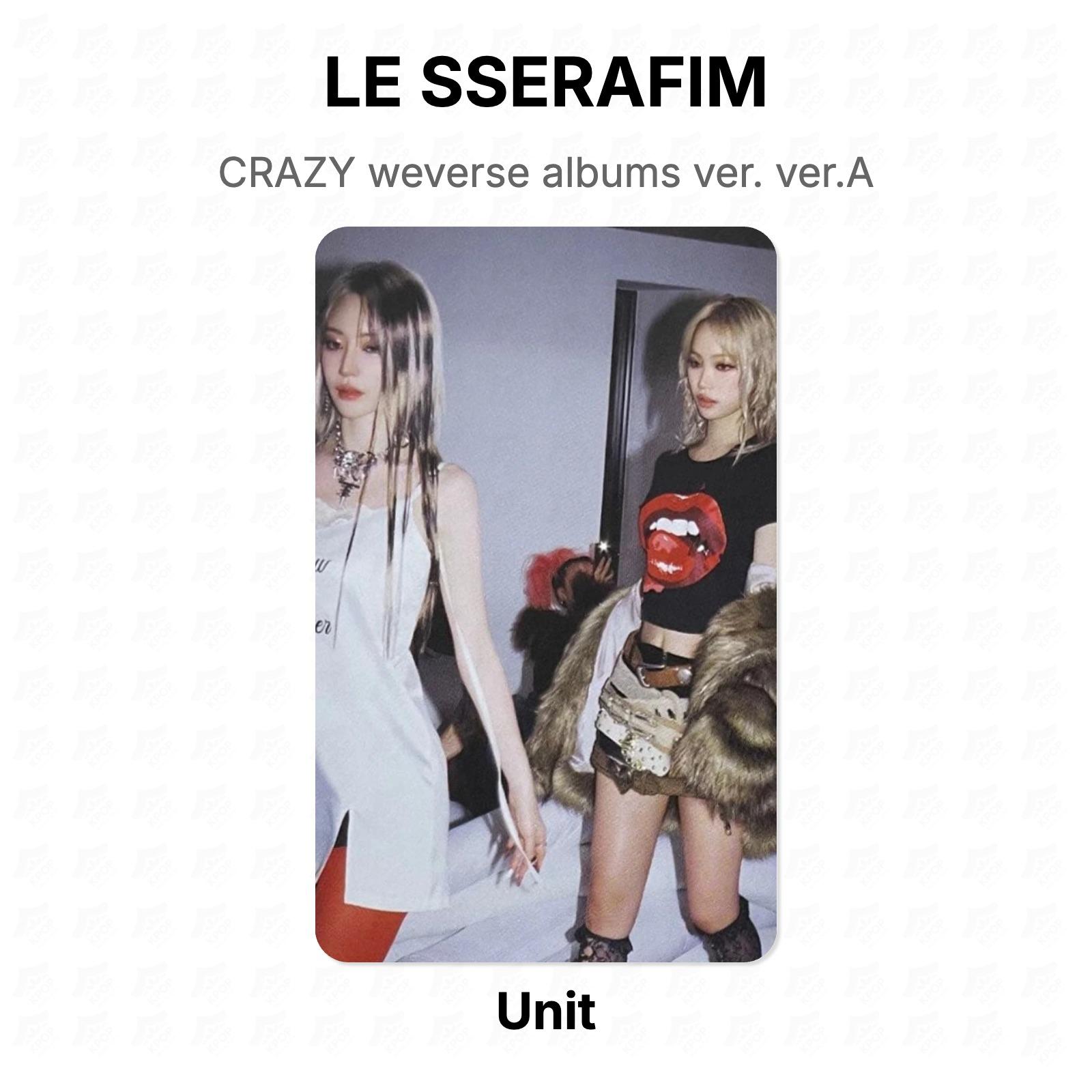 LE SSERAFIM CRAZY weverse albums ver. ver.A Official Photocard Unit