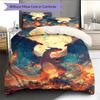 Charmander Pokémon Pattern Bedding Home Decoration Birthday Gift (1 * Duvet Cover + 2 * Pillowcase, Without Core)