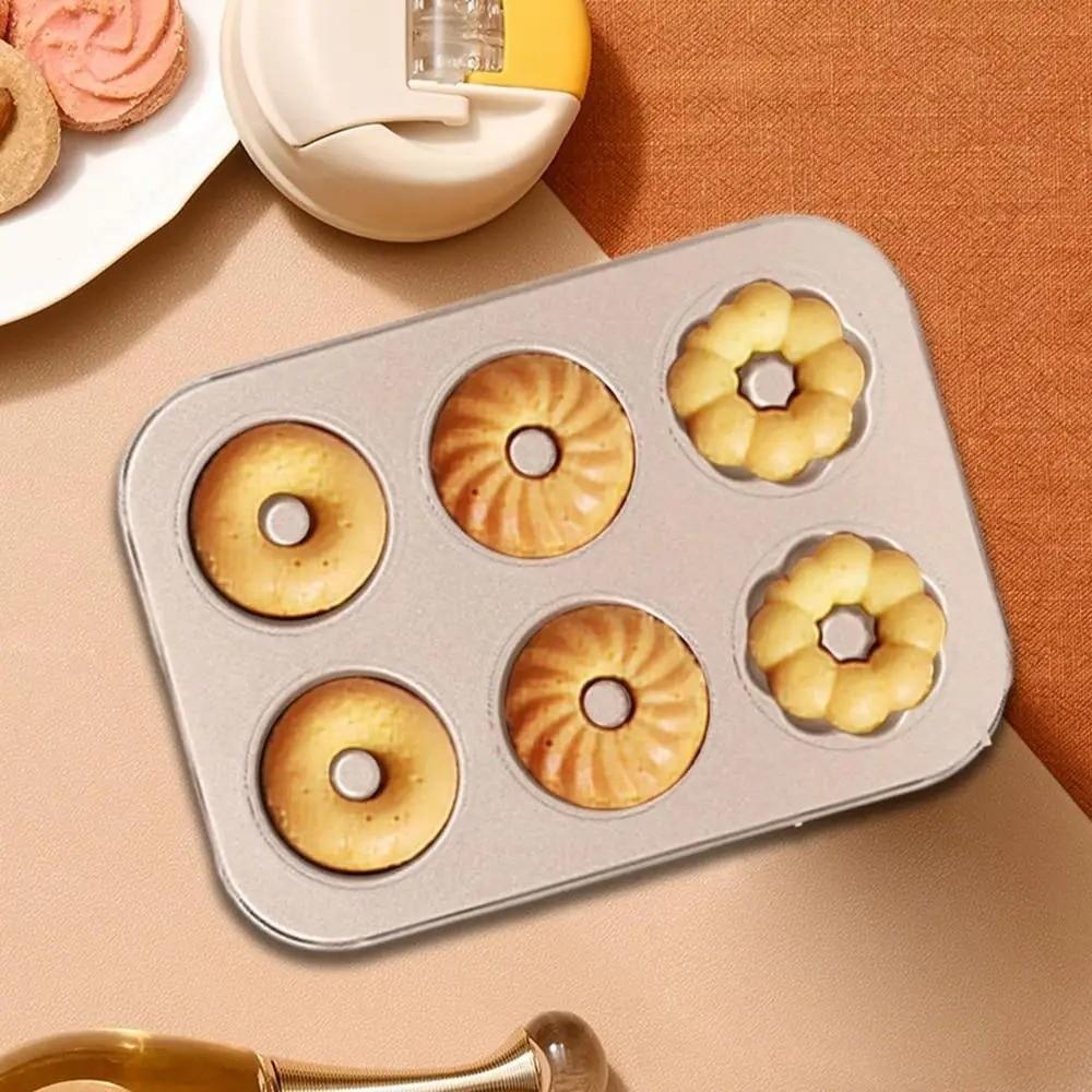 6/12 Cavity Cake Baking Tray Non-Stick Donut Muffin Pan Muffin Cakes Mold  Fondant Cake